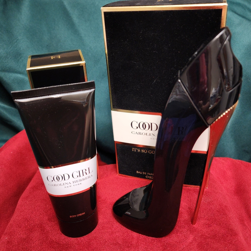 Carolina Herrera Good Girl Body Cream in Black with Gold Accents